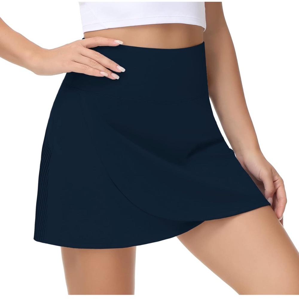 THE GYM PEOPLE Women's High Waisted Tennis Skirt